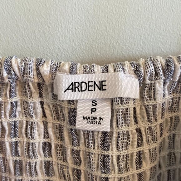 NWOT Blue Striped Thin Strap Cotton Romper with Bow, Cutout and Buttons Summer - Picture 7 of 11